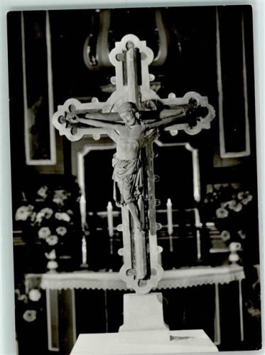 Großenaspe Rückseite mit Abschürfungen bzw Kleberesten Kruzifix Katharinen Kirche