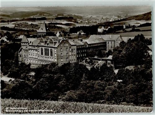 St. Wendel Missionshaus der Steyler Missionare Rückseite mit Abschürfungen bzw Kleberesten