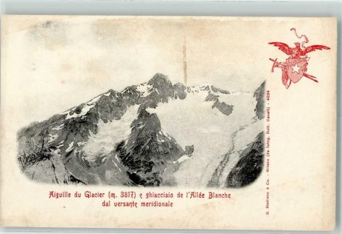 Tours-en-Savoie Aiguile du Glacier e ghiacciaio de l'Allee Blanche dal versante meridionale