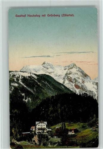 Mayrhofen Gasthaus Hochsteg mit Grünberg