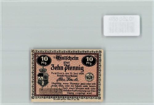 Treffurt Notgeld 10 Pfennig Rathaus