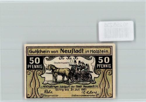Neustadt Notgeld Hafen Neustädter