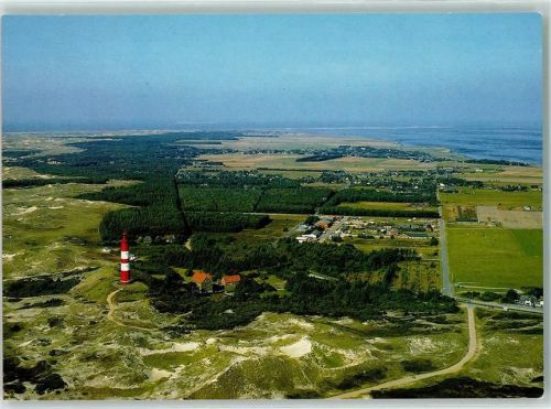 Amrum Fliegeraufnahme Leuchtturm Süddorf Nebel