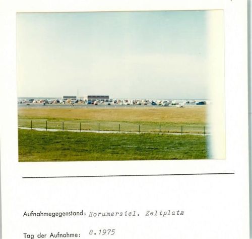 Horumersiel Zeltplatz Foto montiert auf Karton