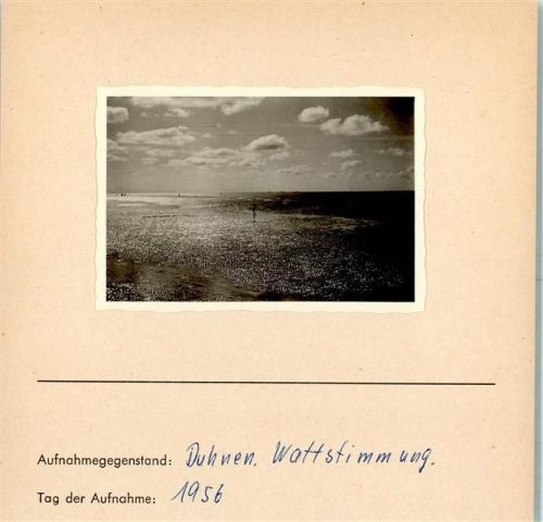 Duhnen Fotoapparat Foto montiert auf Karton