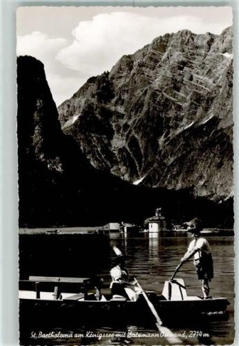 St. Bartholomä Königssee Ruderer Bayr. Tracht