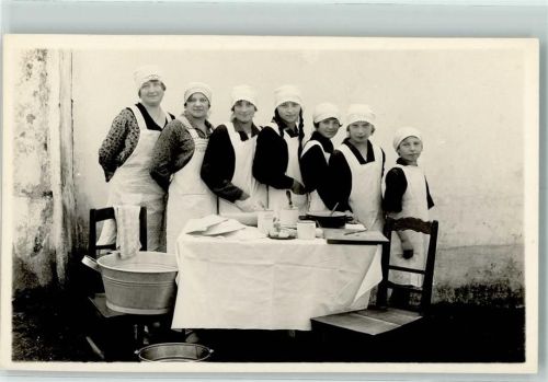 Svitavy Gruppenfoto Mädchen Schürzen Mährisch Lotschnau