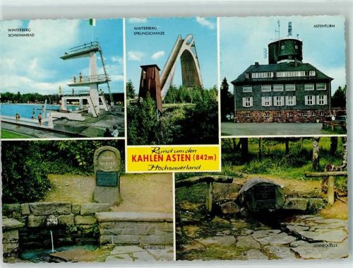Winterberg Kahlen Asten Schwimmbad Sprungschanze Ruhrquelle Astenturm Lennequelle