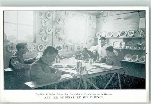 1917 WK I Institut Miliaire Belge des Invalides Atelier de painture