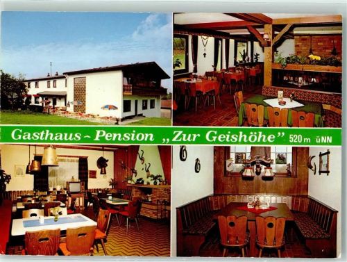 Oberwintersbach Rückseite mit Abschürfungen bzw Kleberesten Gasthaus Zur Geishöhe