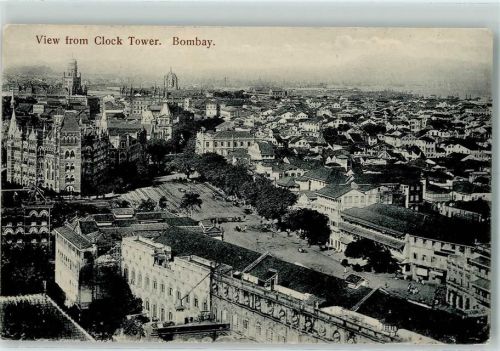 Bombay 1911 View from Clock Tower AK