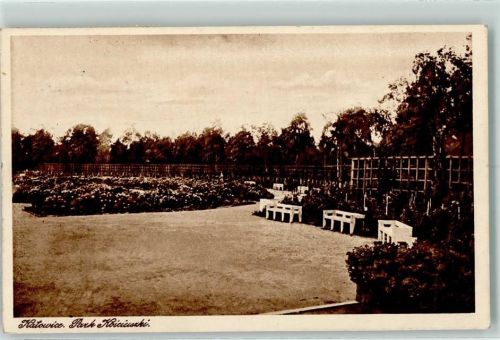 Kattowitz 1936 Park Kosciuszki AK