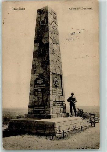 Graudenz 1914 Courbiere Denkmal AK