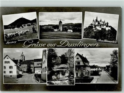 Dußlingen Burg Hohenzollern Rossberg Schäfer mit Schafherde