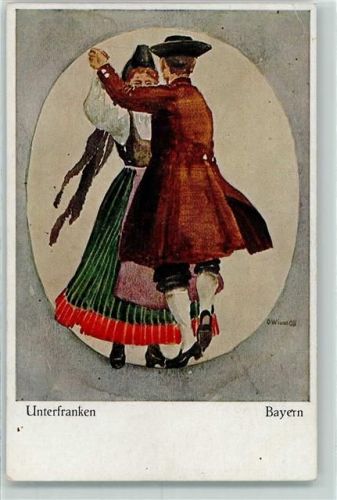 Unterfranken Tracht Tanz AK