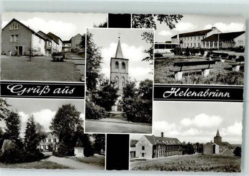 Helenabrunn Rückseite mit Abschürfungen bzw Kleberesten Kirche Schule
