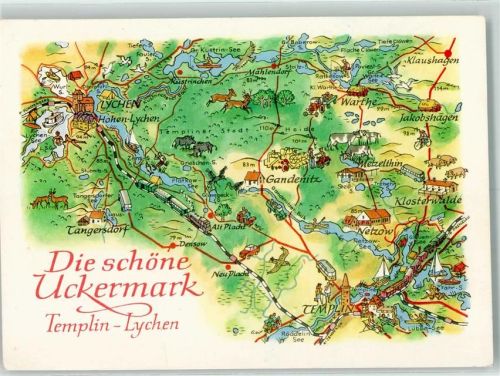 Lychen Landkarte Uckermark