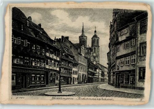 Göttingen Johannisstraße Radierung