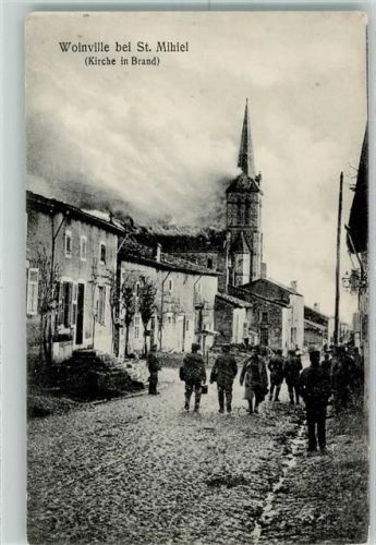 Saint-Mihiel 1917 Feldpost WK I Kirche Woinville