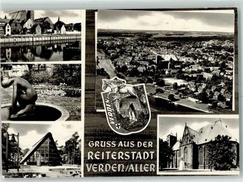 Verden Aller Brunnen mit Skulptur Kirche