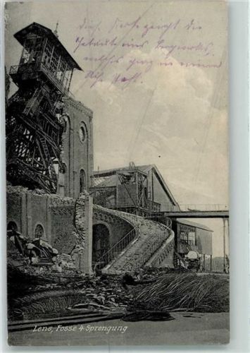 Lens 1917 Zeche Fosse Sprengung