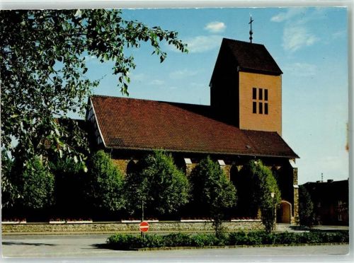 Vossenack Rückseite mit Abschürfungen bzw Kleberesten Kath. Kirche