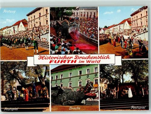 Furth Volksschauspiel Drachenstich AK