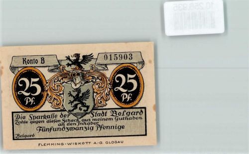 Belgard an der Persante Notgeld 25 Pfennig