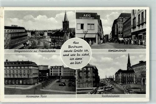 Bochum Kortumstraße AEG Werbung Rathausplatz Husemann Platz