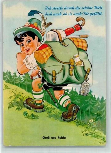 Fulda 1962 Wandern AK
