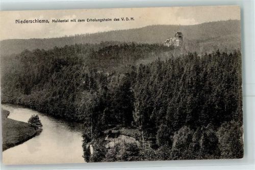 Niederschlema Muldental mit dem Erholungsheim des V.D.H.