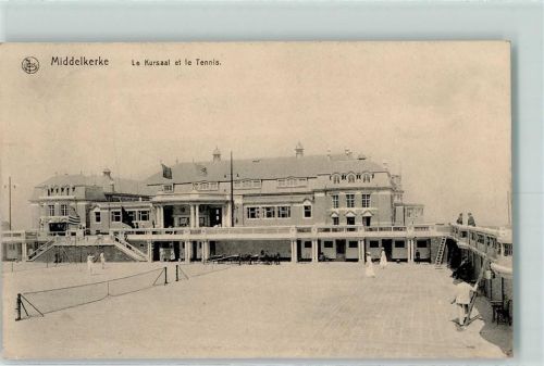 Middelkerke 1916 La Kursaal und Tennisplatz AK