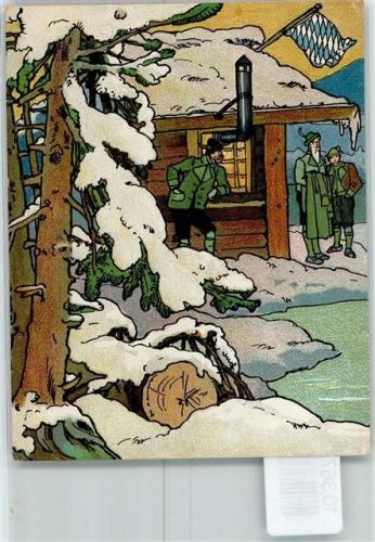 Lithographie Sammelbild Prinzregent Luitpold beim Eisschießen