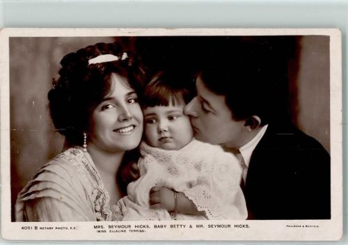 Rotary Photo 4051 B Mrs. Seymour Hicks , Baby & Mr. Semour Hicks