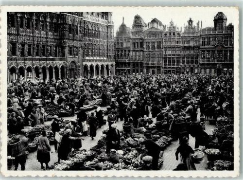 Brüssel Grand Place Marche matinal Vroegemarkt op de Groote Markt Marktszene