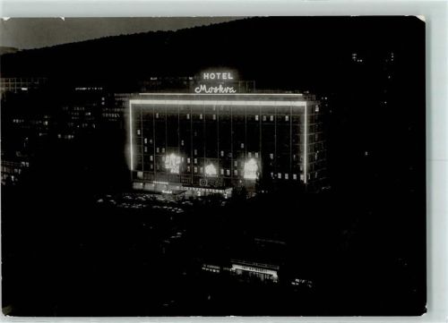 Zlin Hotel Moskva Nacht Beleuchtung