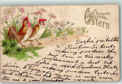 1902 Prägedruck Ostern AK