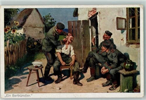 Bartkünstler Friseur AK