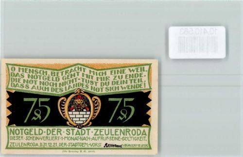 Zeulenroda Notgeld