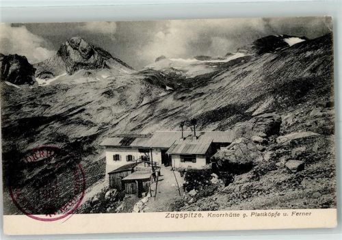 Knorrhütte Zugspitze Beschreibung aufgeklebt