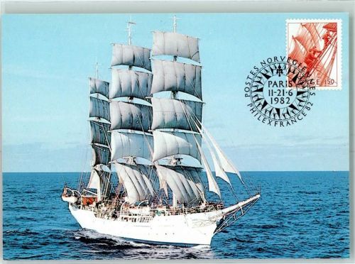 Paris Philex france 1982 Segelschiff "Christian Radich" AK