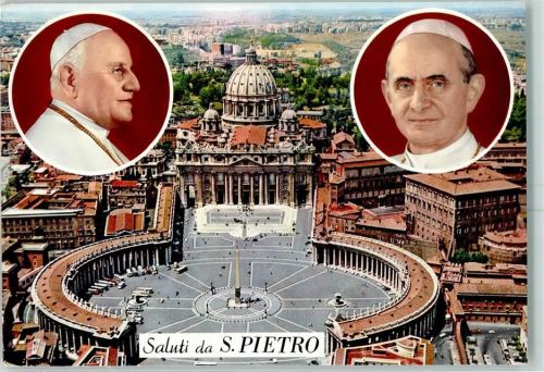 Roma 1968 Piazza S. Pietro Papa Giovanni Paolo I AK
