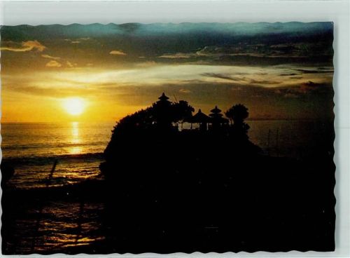 Bali 1965 Sonnenuntergang at Tanah Lot Bali AK
