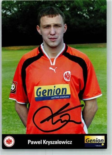 Frankfurt Autogrammkarte Pawel Kryszalowicz Eintracht Frankfurt sign.