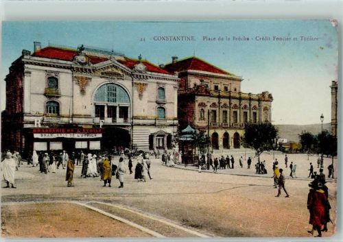 Constantine 1919 Collection Ideale Nr. 44 - Place de la Brecha, Theater, Brasserie de L` Etoile AK