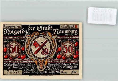 Naumburg Notgeld Scherenschnitt