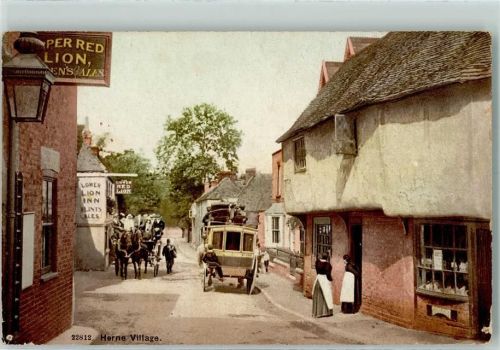 Herne Bay 1912 Herne Village, Postkutsche AK