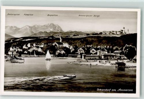 Schondorf Rückseite mit Abschürfungen bzw Kleberesten Ammersee Schwimmbad