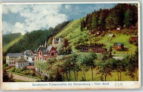Schwarzburg Bahnpost Sanatorium Finkenmühle