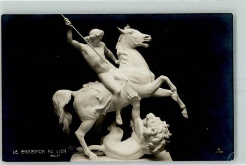 Le Champion au Lion Löwe Pferd